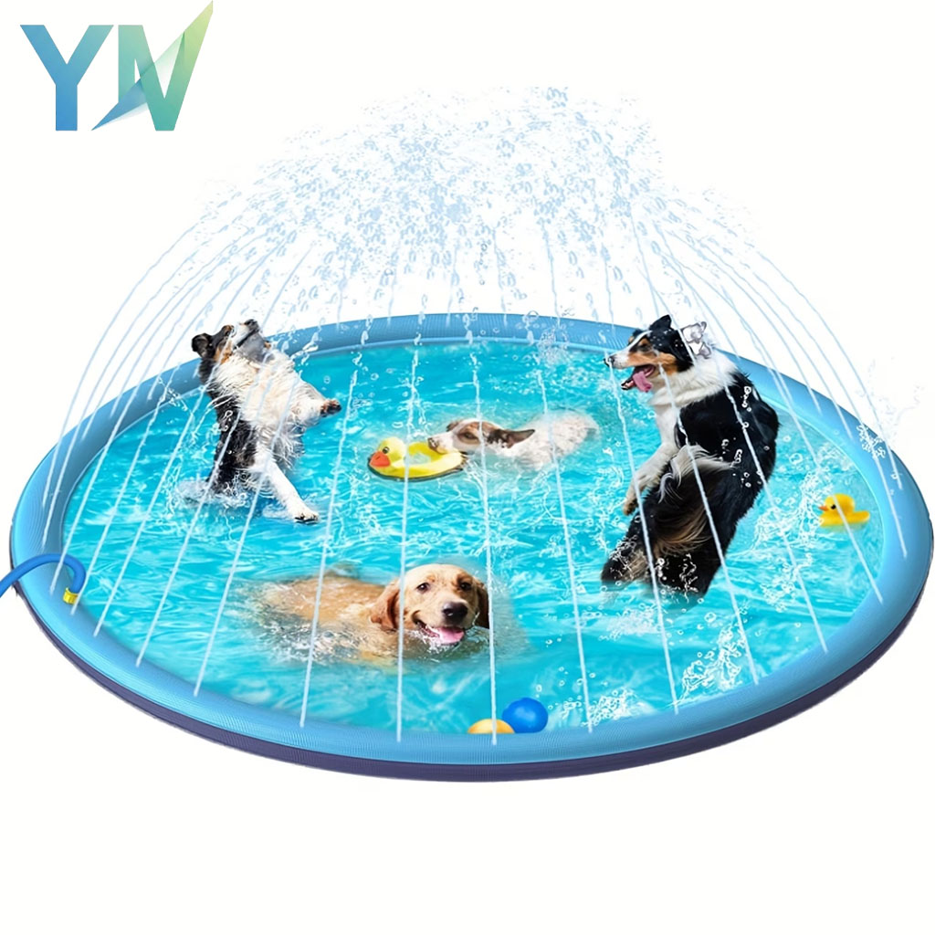 Slip Slide Water Mat - 100/150/200cm Summer Pet Sprinkler Pad Outdoor
