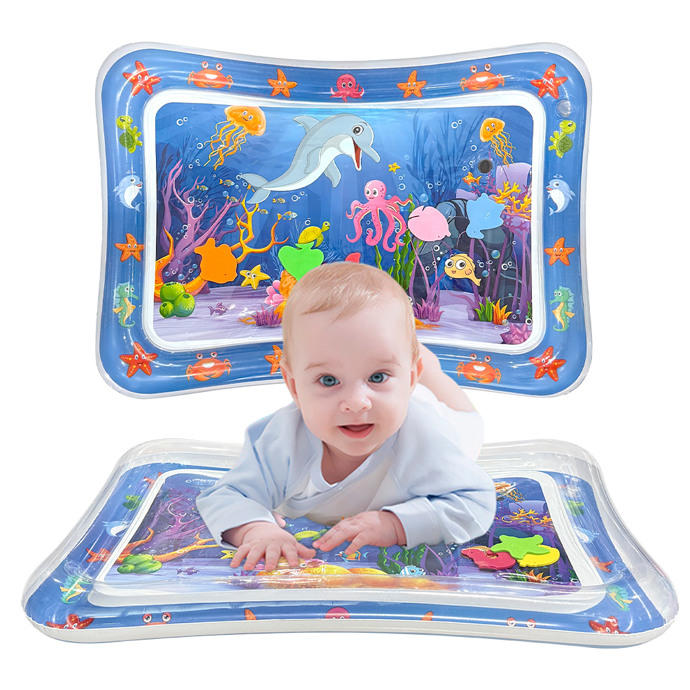 Slip Slide Water Mat - 1pc Blue Dolphin Inflatable PVC Playing