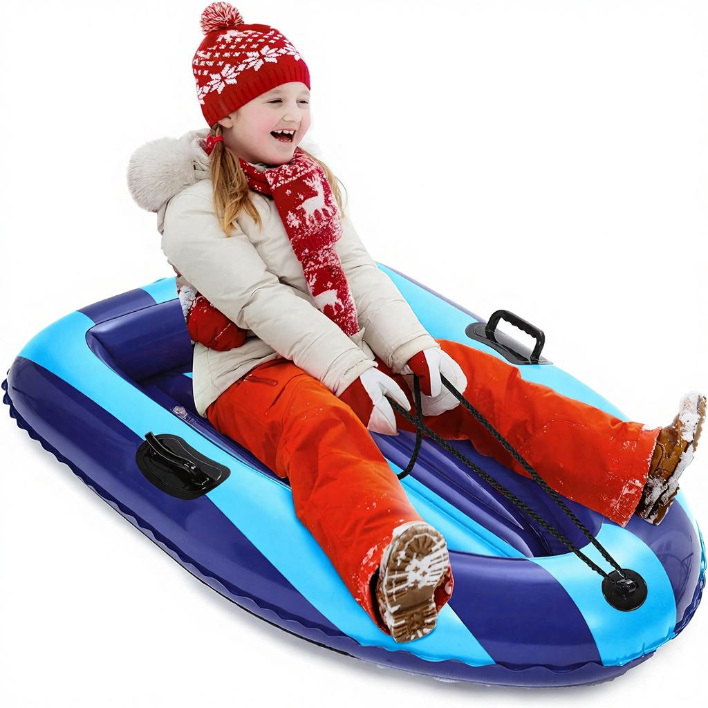 Kids Outdoor Toys - QPAU Inflatable PVC Snow Sled Heavy
