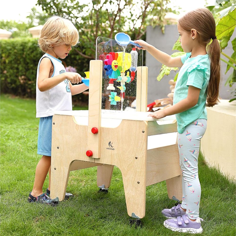 Kids Outdoor Sensory Table - Kids Water & Sand Sensory Table,