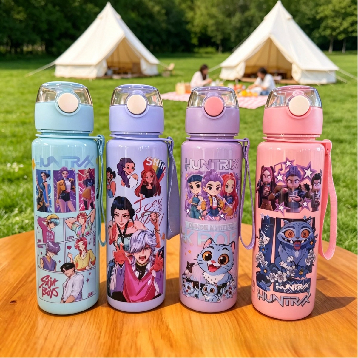 Kids Outdoor Kitchen - 700ml Cartoon KP Girl Group Straw
