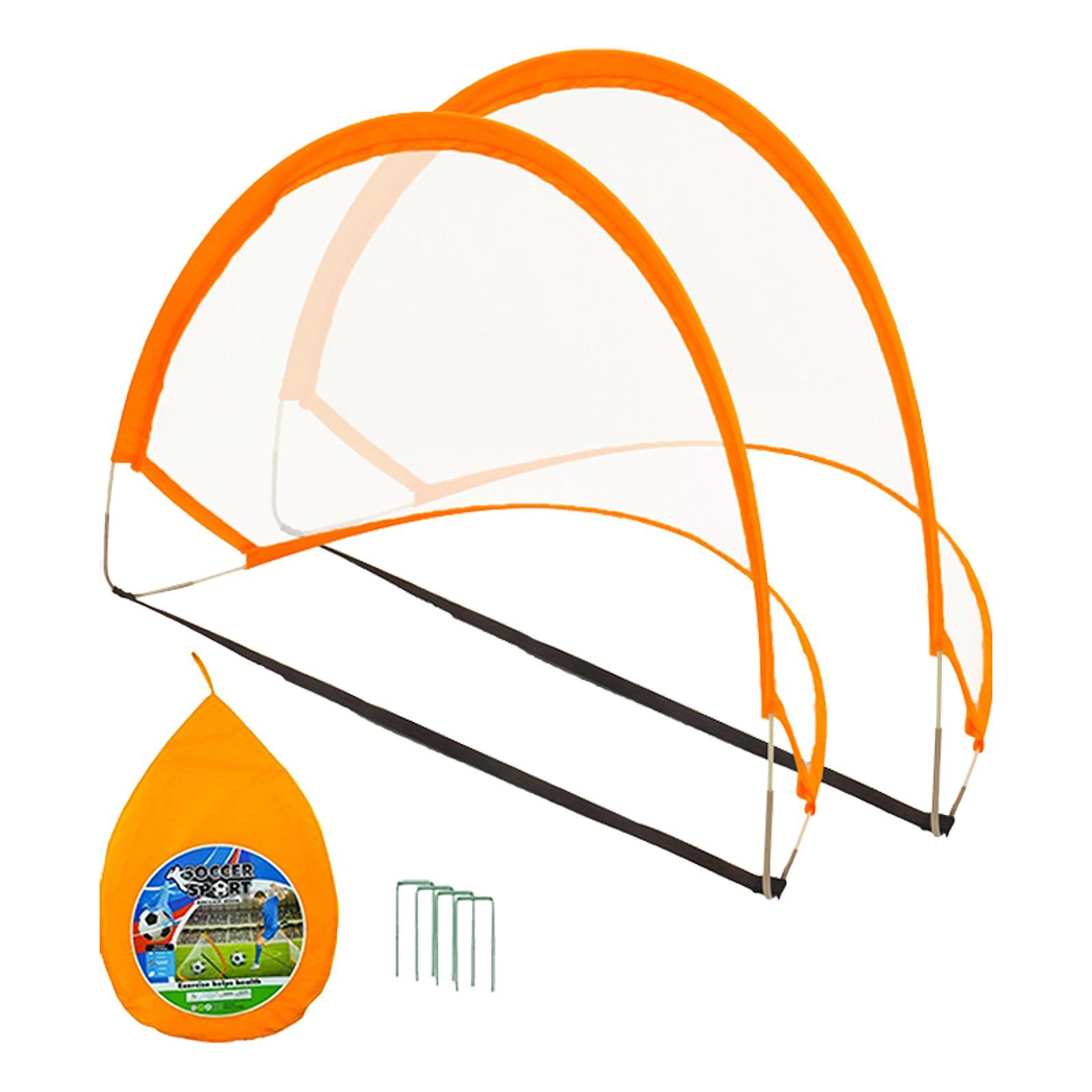 Kids Outdoor Lawn Equipment - 2Pcs Kids Soccer Goals Mini Soccer