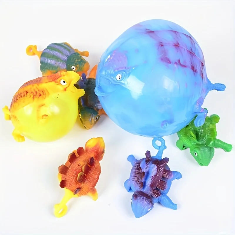 Kids Outdoor Toys - 1PC Inflatable Dinosaur Bouncy Ball Toy,