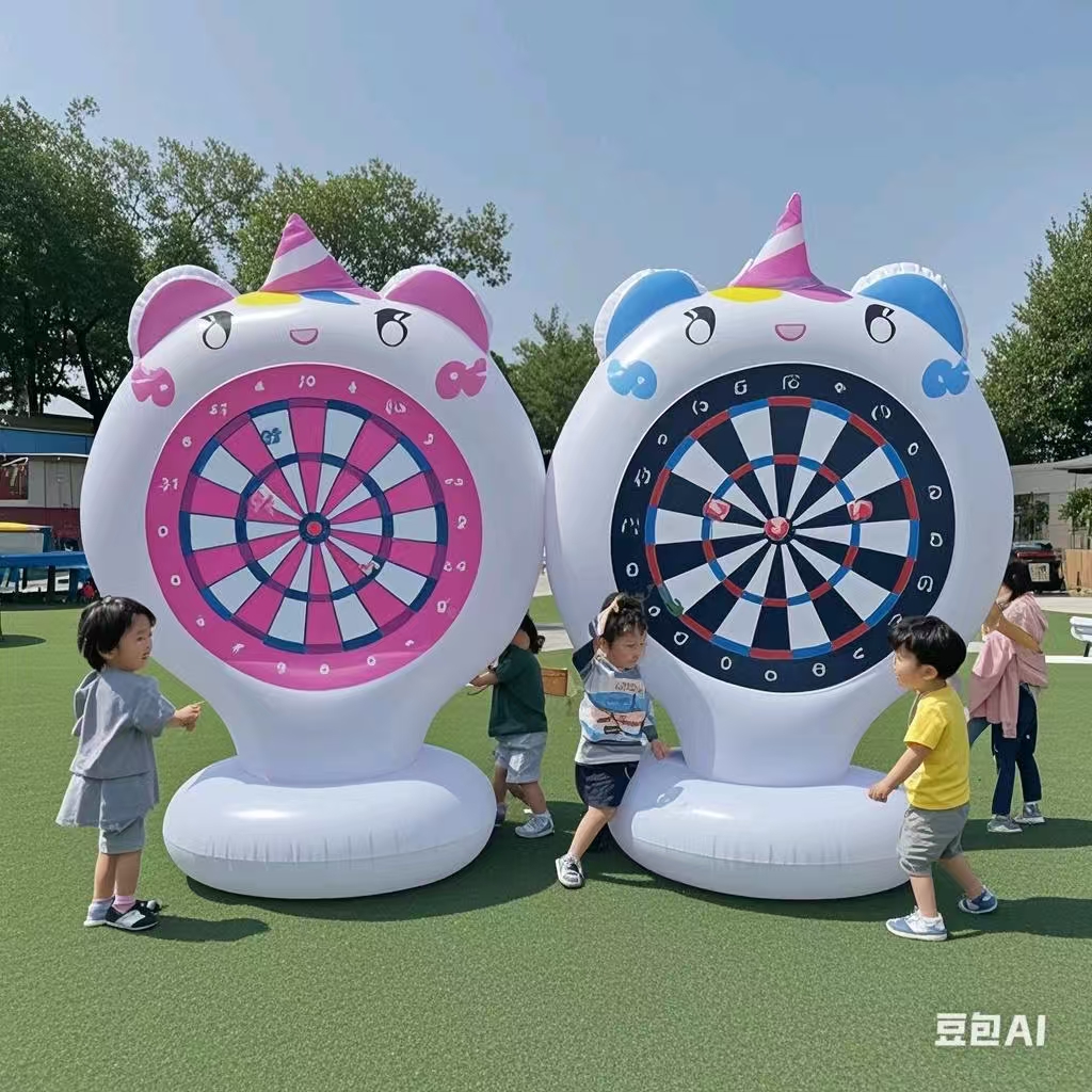 Kids Outdoor Toys - Inflatable Unicorn Throwing Game Target Sticky