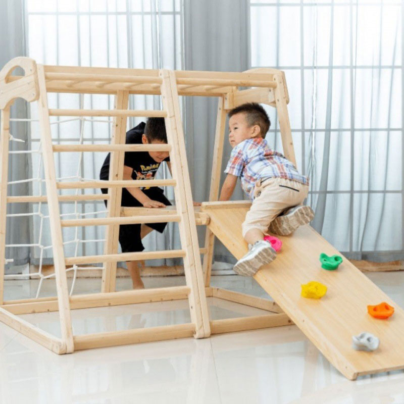 Indoor Outdoor Playground Kids - Kids Outdoor Wooden Climbing Frame 评论和价格