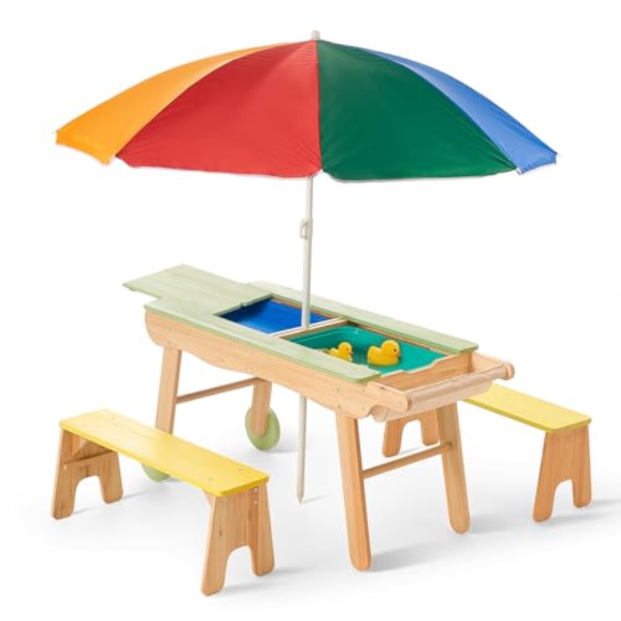 Indoor outdoor 3-in-1 kids pic - Kids Outdoor Sensory Table 评论和价格