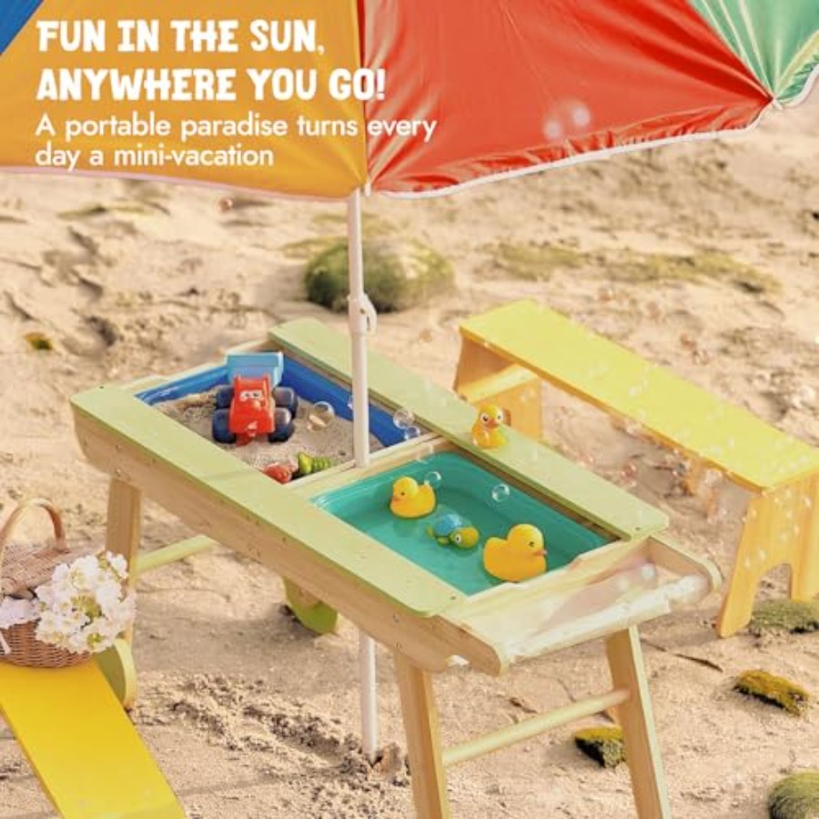 Indoor outdoor 3-in-1 kids pic - Kids Outdoor Sensory Table 评论和价格