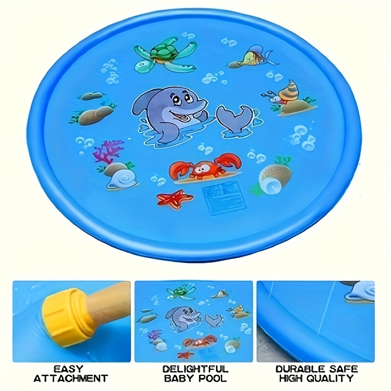 Children Play Spray Mat 100cm  - Slip Slide Water Mat 评论和价格