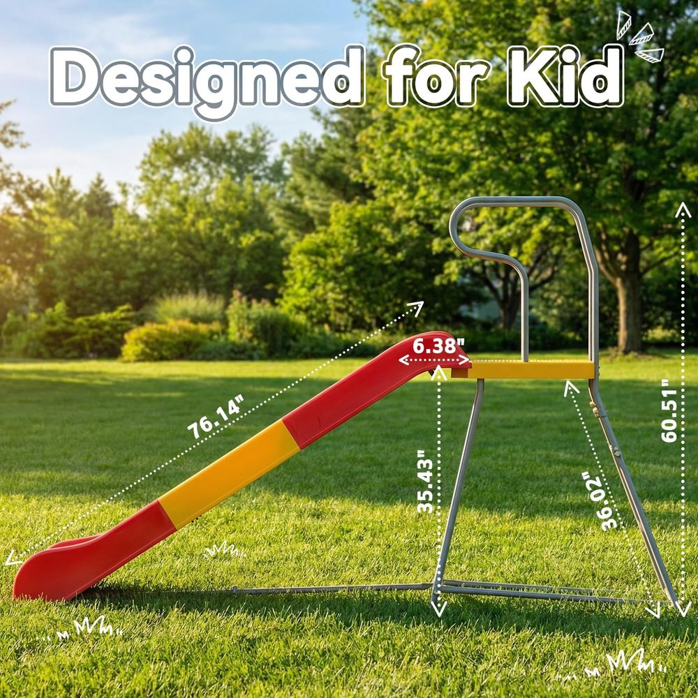 Outdoor Slide or Kids, 6.4T Ba - Kids Outdoor Lawn Equipment 评论和价格