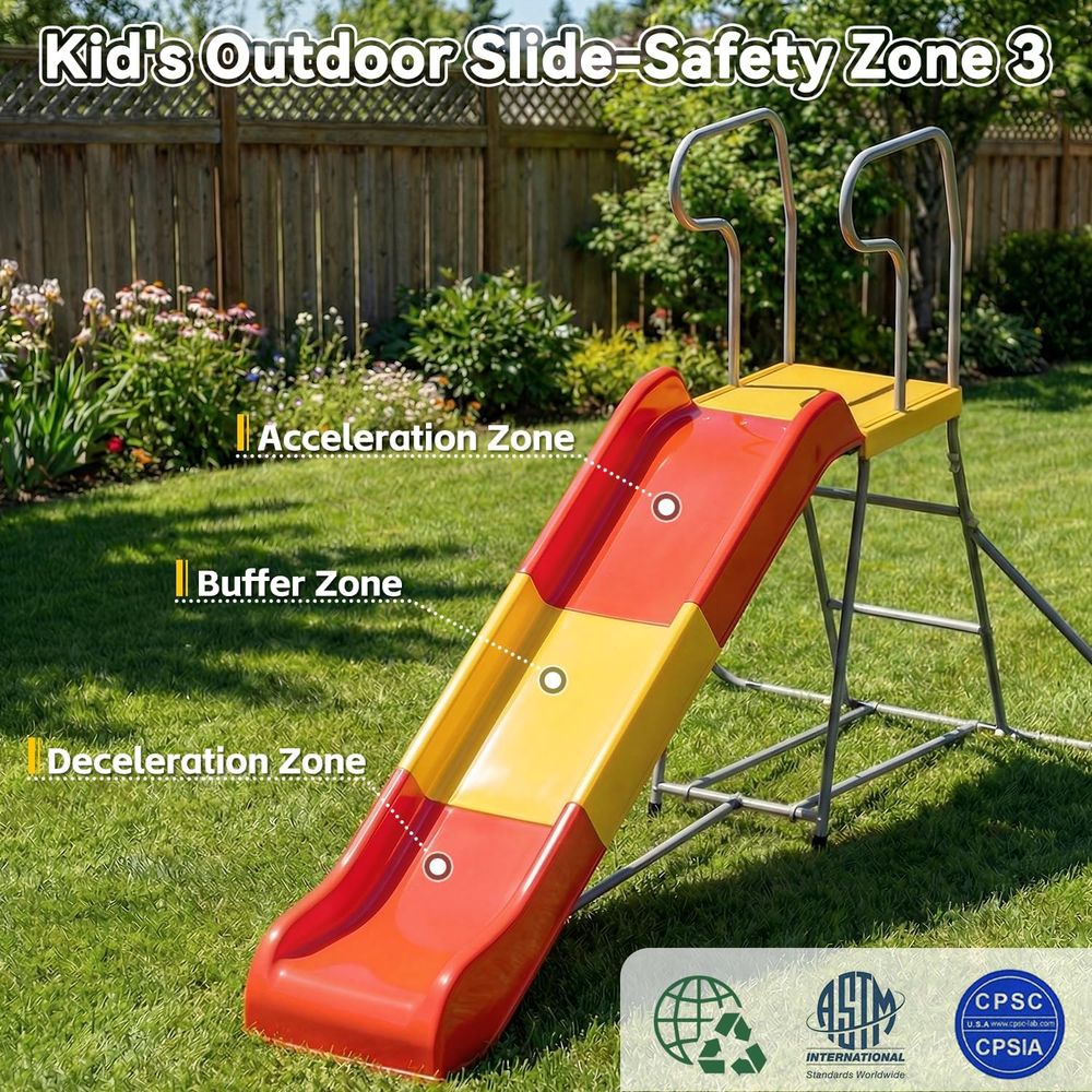 Outdoor Slide or Kids, 6.4T Ba - Kids Outdoor Lawn Equipment 评论和价格