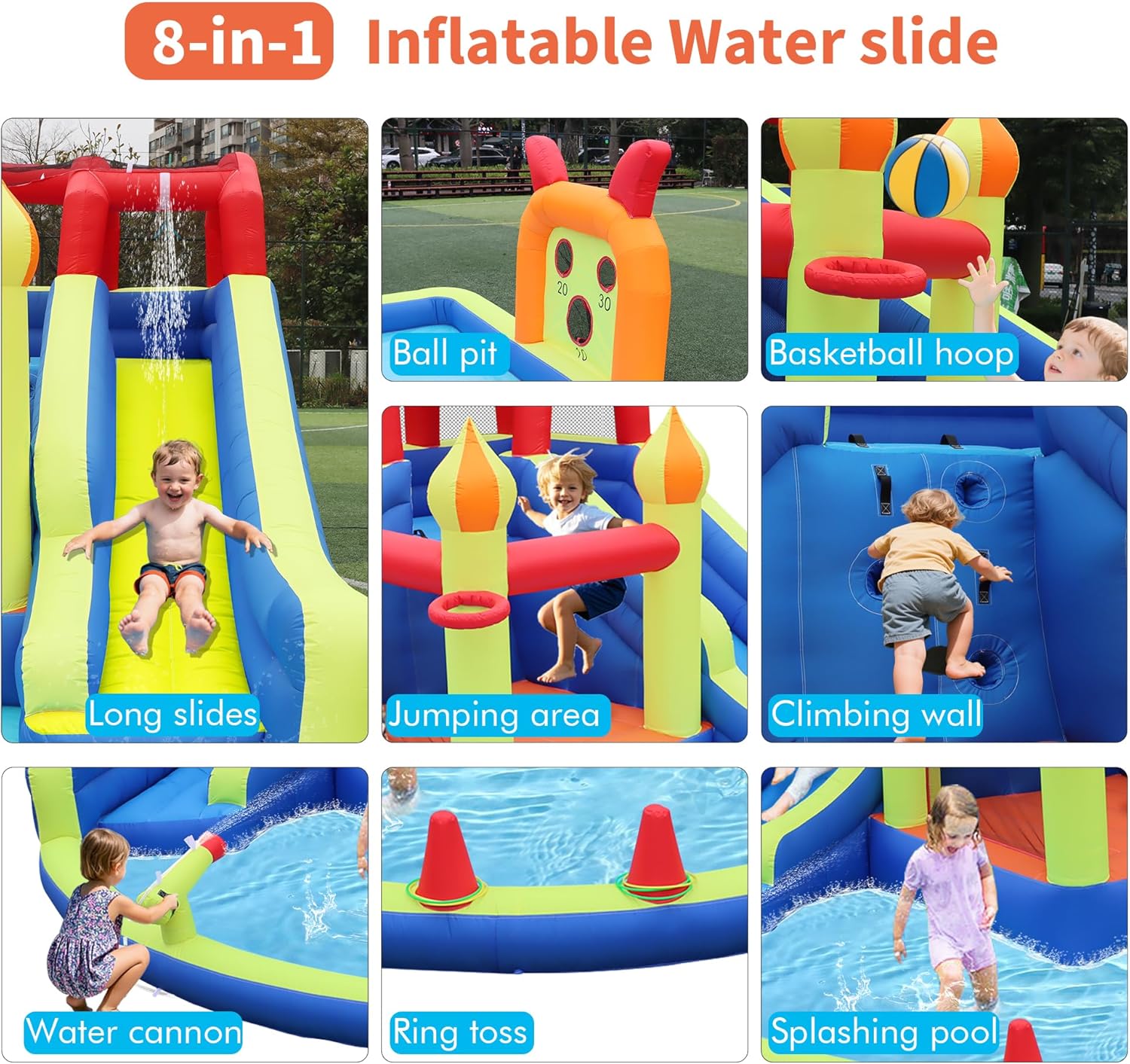 Kids Jumping Castle with Two L - Kids Outdoor Water 评论和价格