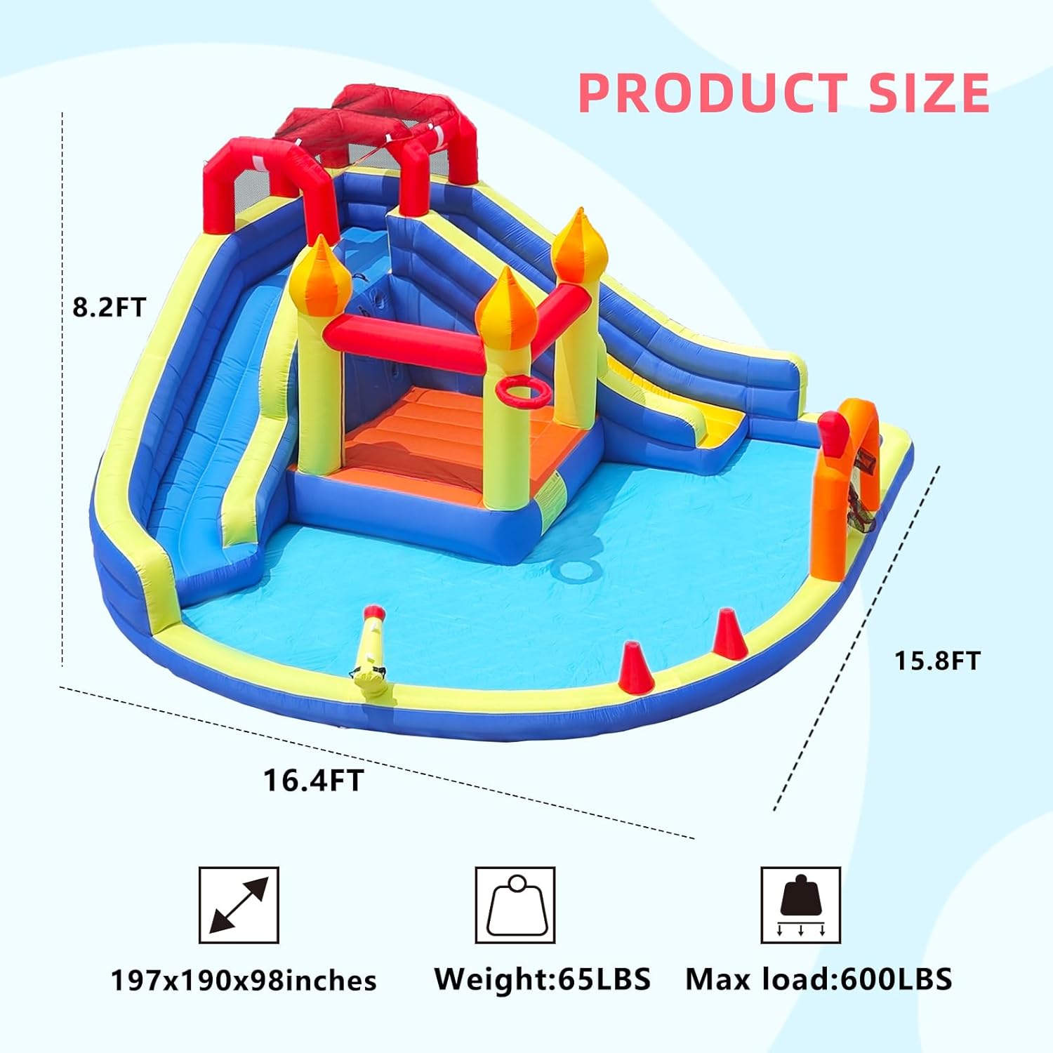 Kids Jumping Castle with Two L - Kids Outdoor Water 评论和价格