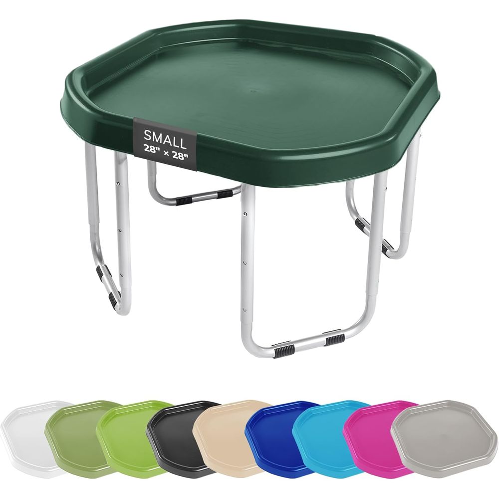 Small 28x28 Green Sensory Tray - Kids Outdoor Sensory Table 评论和价格