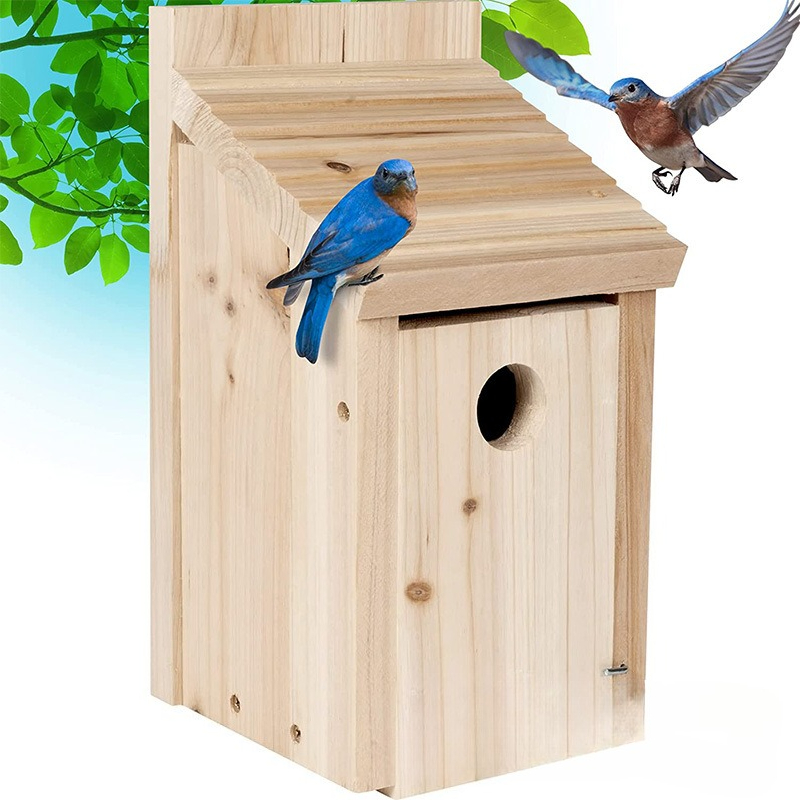 Outdoor Wooden Bird House Nest - Outdoor Kids In An Indoor World 评论和价格