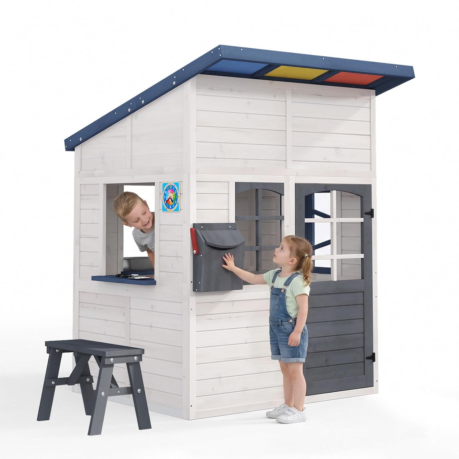 Wooden Kids Outdoor Playhouse  - Kids Outdoor Kitchen 评论和价格