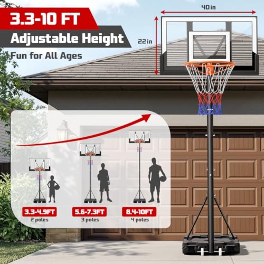Outdoor basketball hoop 10FT w - Kids Outdoor Basketball Hoop 评论和价格