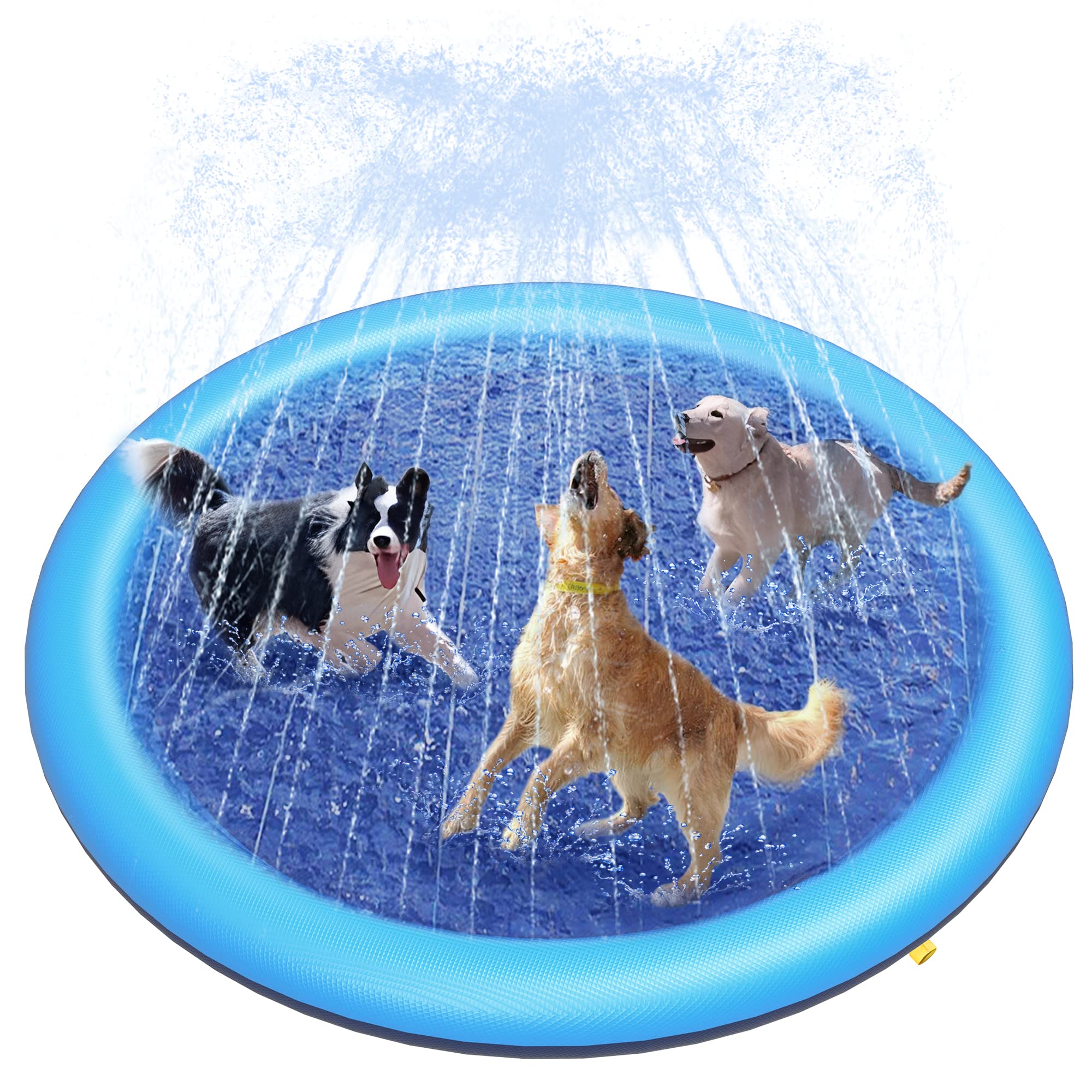 Dog Splash Pad Thick Sprinkler - Slip Slide Water Mat 评论和价格