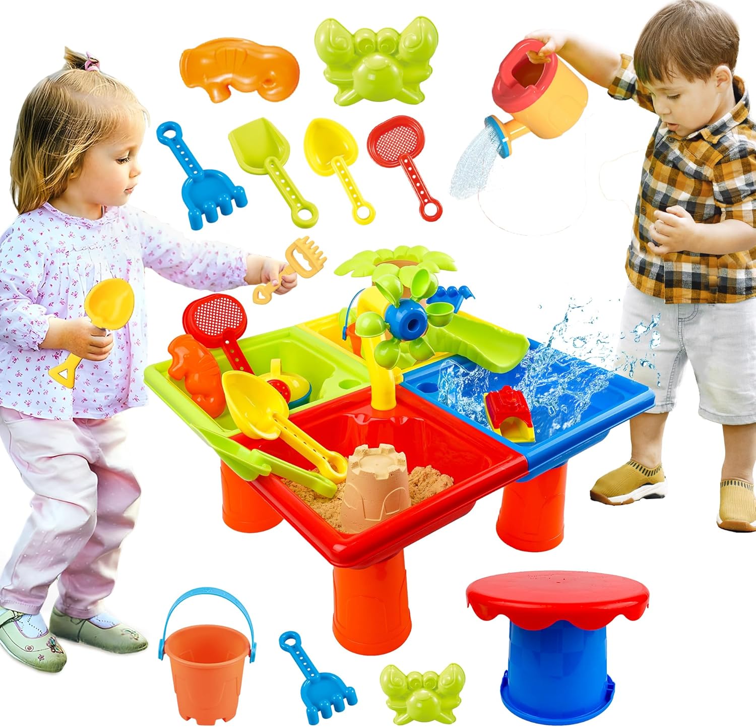 25 Pcs Summer Water Table for  - Kids Outdoor Sensory Table 评论和价格