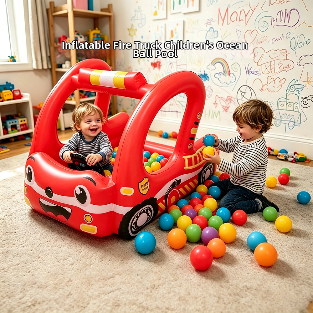 Inflatable Fire Truck with Bal - Outdoor Kids In An Indoor World 评论和价格