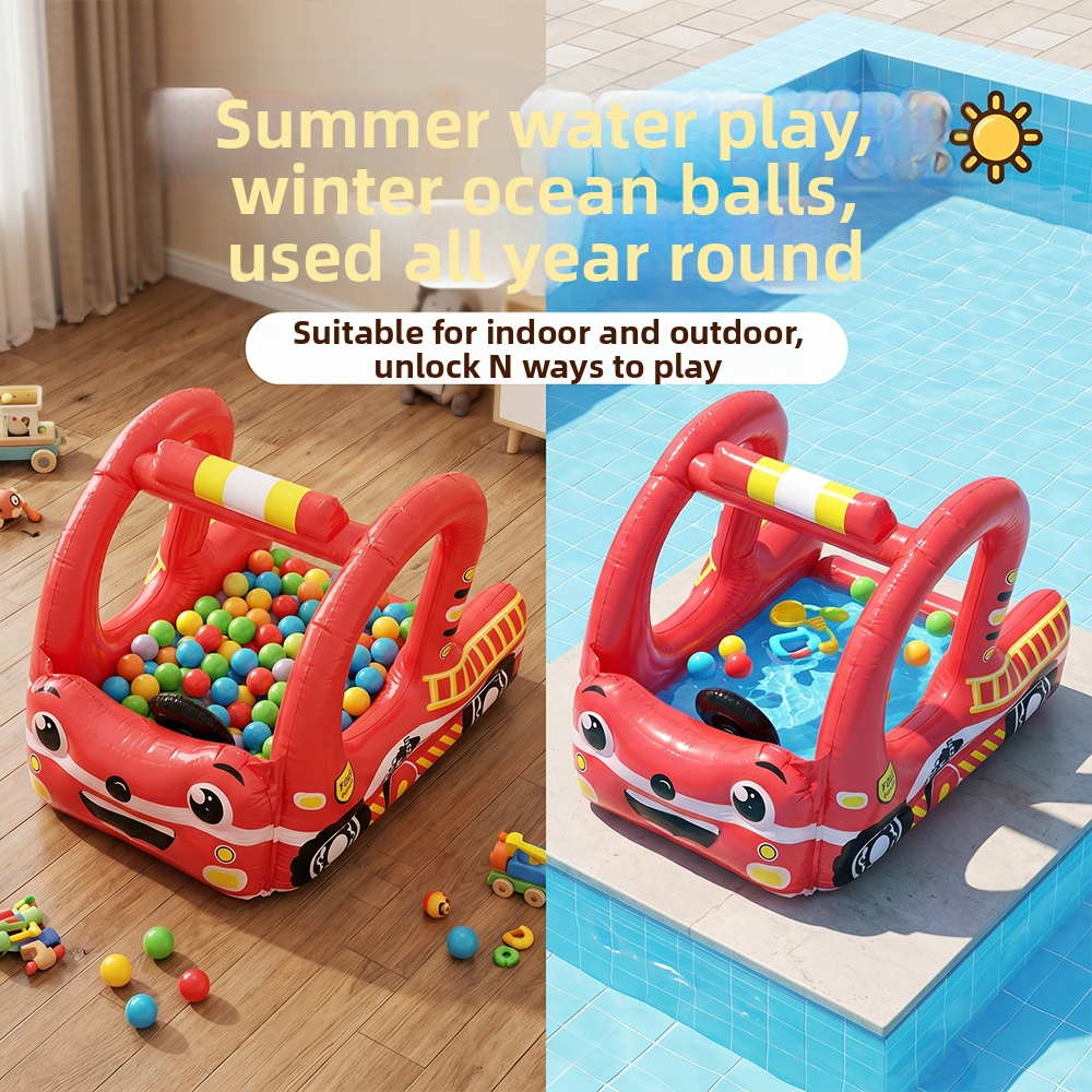 Inflatable Fire Truck with Bal - Outdoor Kids In An Indoor World 评论和价格