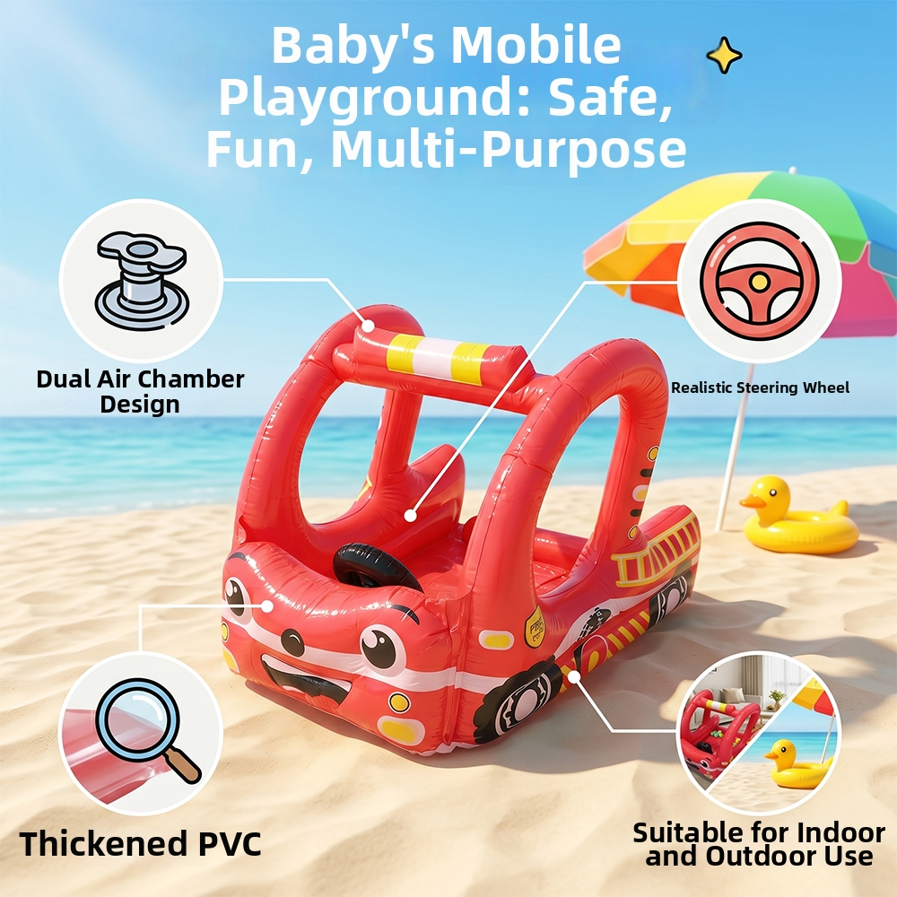 Inflatable Fire Truck with Bal - Outdoor Kids In An Indoor World 评论和价格