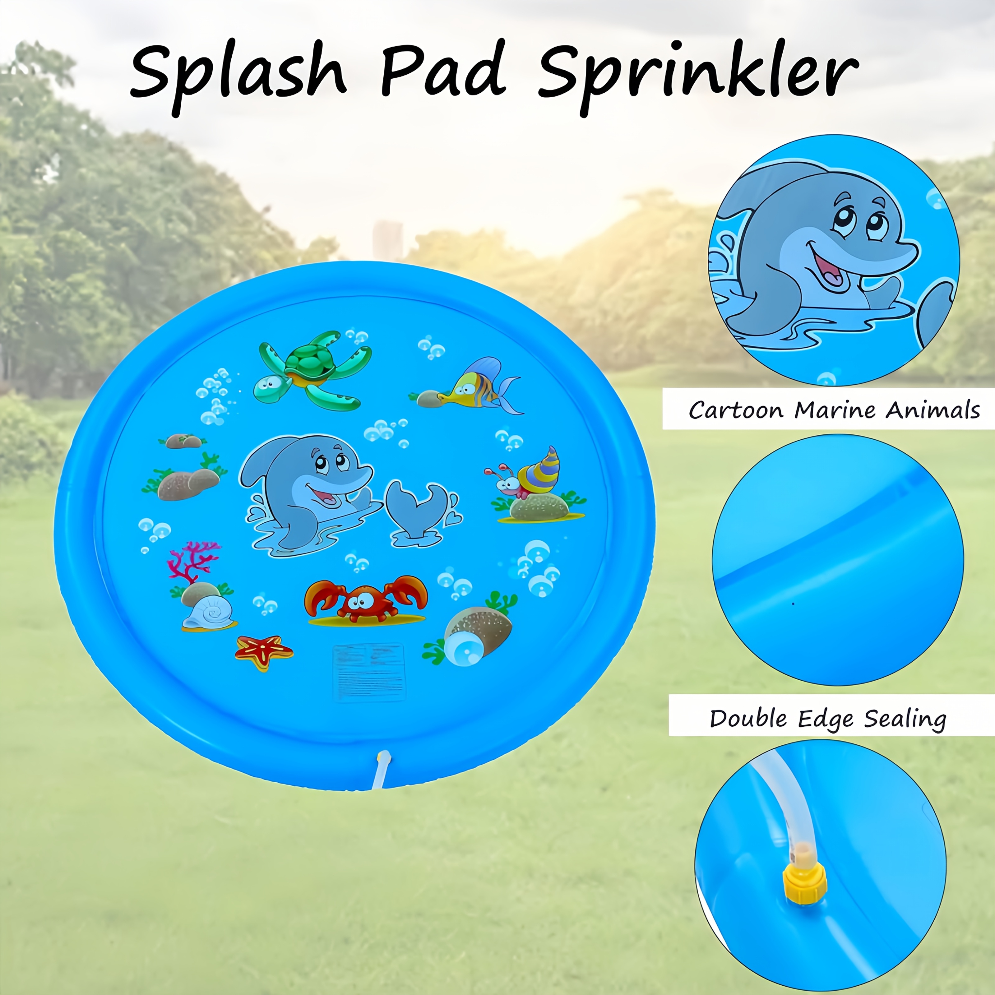 PVC Inflatable Splash Pad Spri - Slip Slide Water Mat 评论和价格
