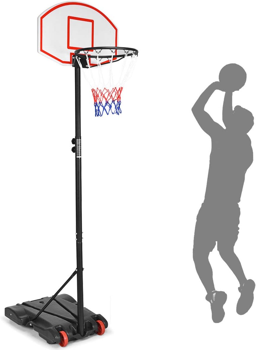 Portable Basketball Hoop with  - Kids Outdoor Basketball Hoop 评论和价格