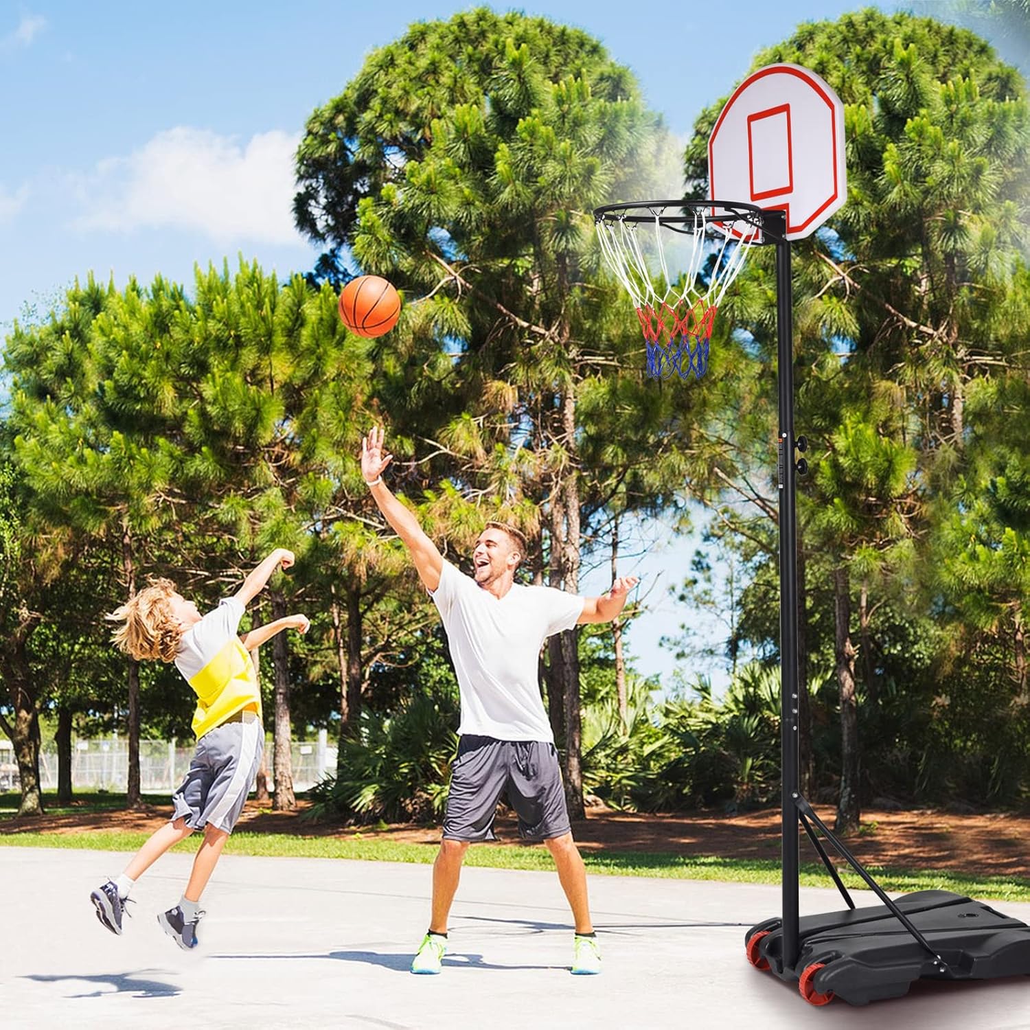 Portable Basketball Hoop with  - Kids Outdoor Basketball Hoop 评论和价格