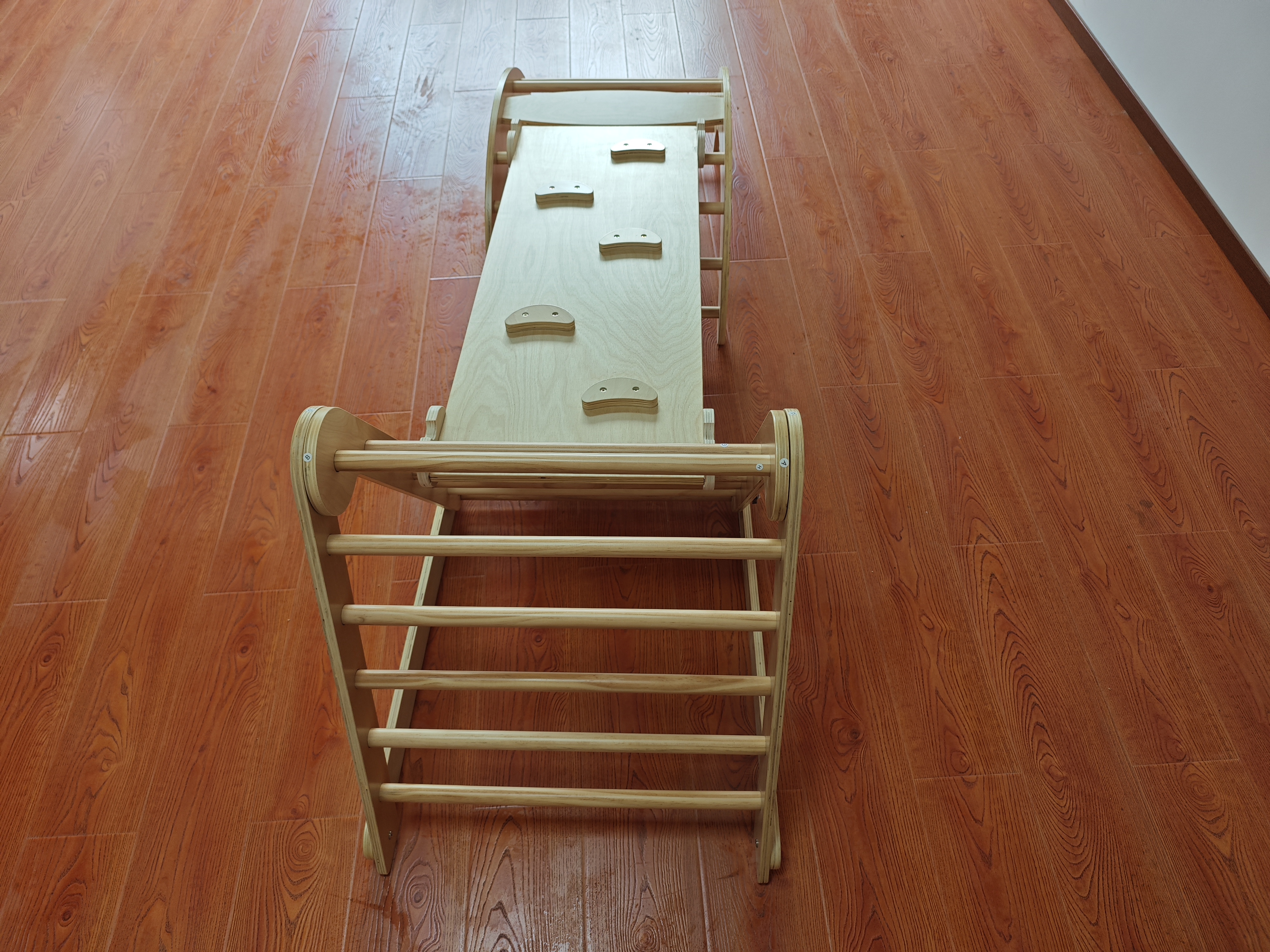 Hot Selling 3-in-1 Montessori  - Kids Outdoor Wooden Climbing Frame 评论和价格