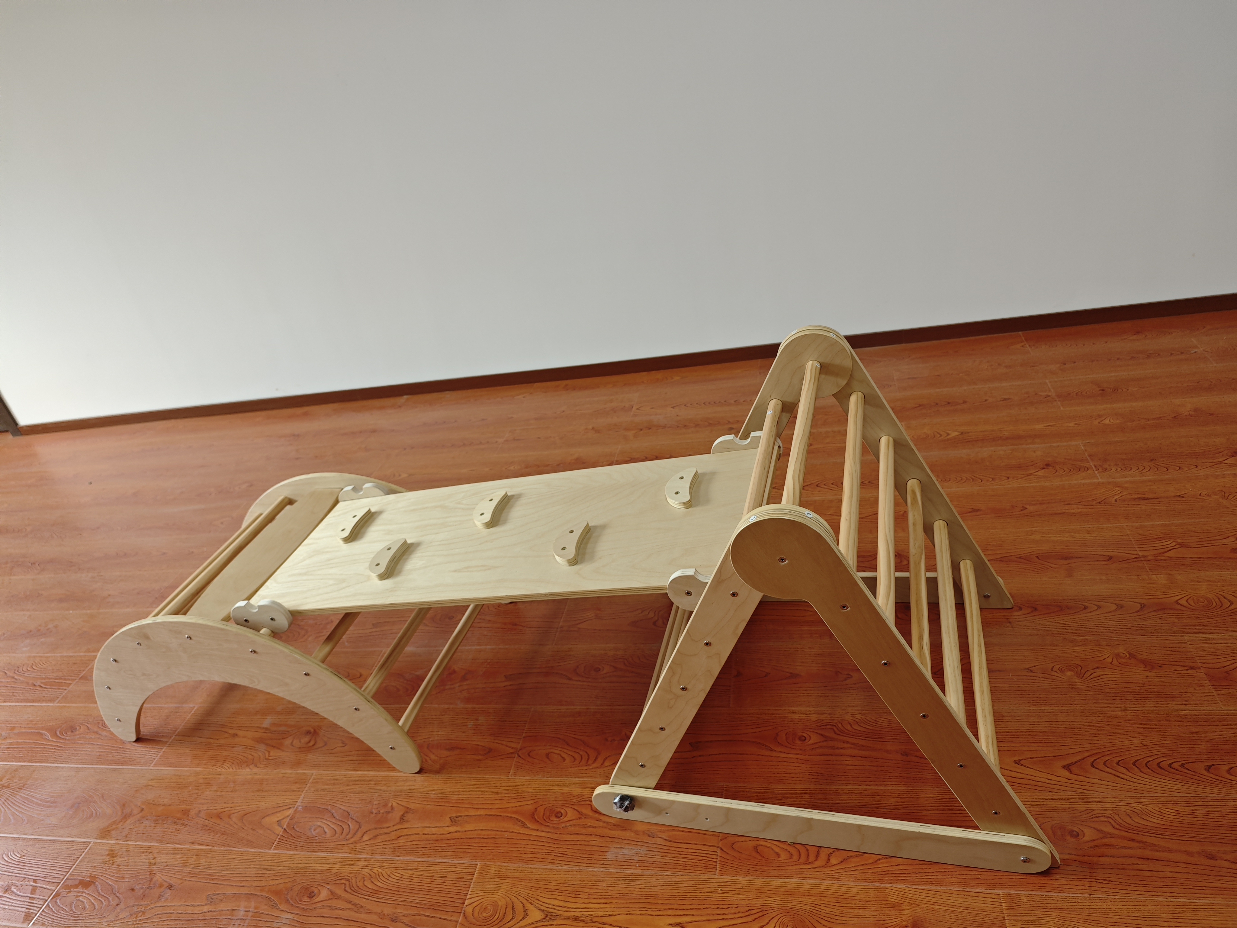Hot Selling 3-in-1 Montessori  - Kids Outdoor Wooden Climbing Frame 评论和价格