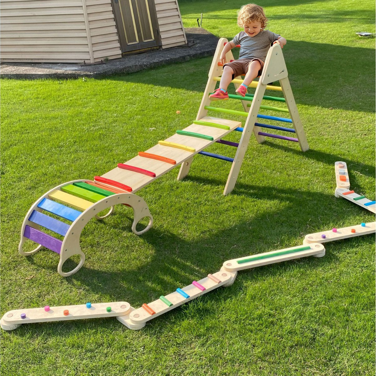 Customizable Eco-Friendly Beec - Kids Outdoor Wooden Climbing Frame 评论和价格