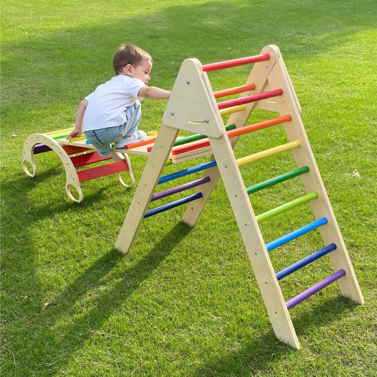 Customizable Eco-Friendly Beec - Kids Outdoor Wooden Climbing Frame 评论和价格