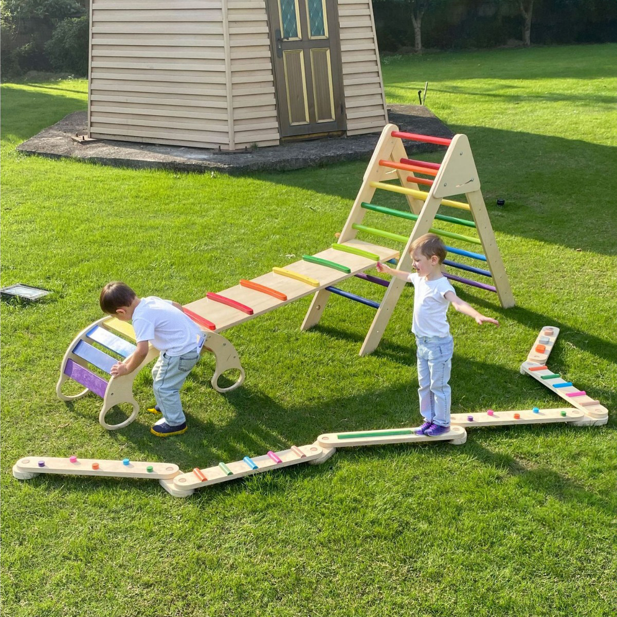 Customizable Eco-Friendly Beec - Kids Outdoor Wooden Climbing Frame 评论和价格