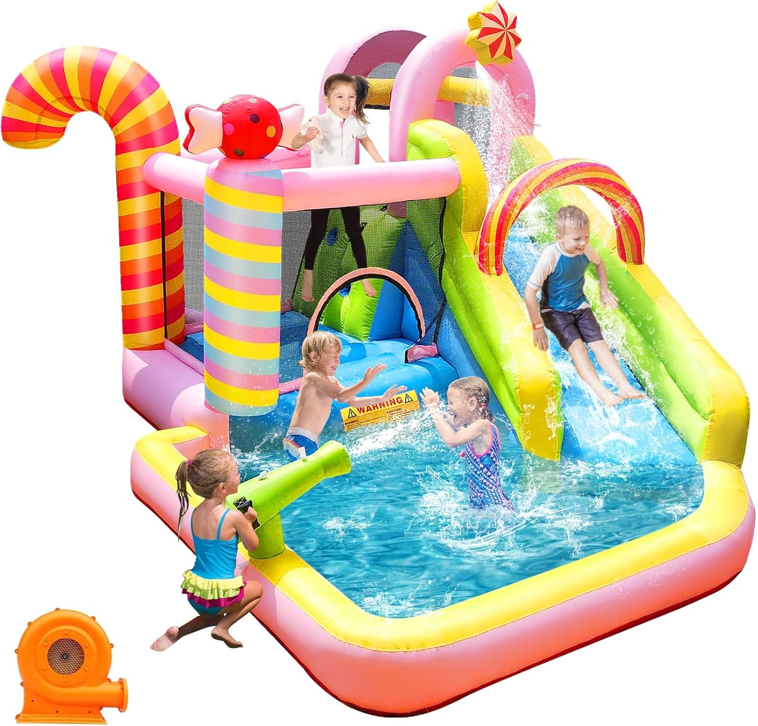 Kids Inflatable Water Slide Bo - Kids Outdoor Basketball Hoop 评论和价格