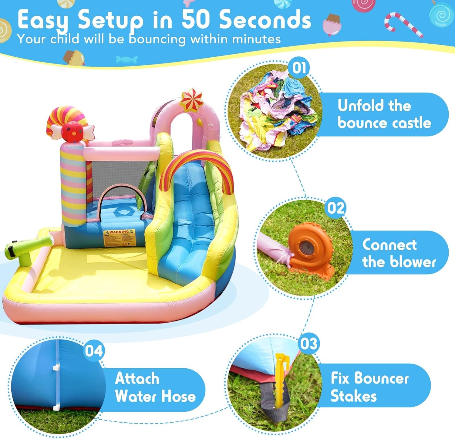 Kids Inflatable Water Slide Bo - Kids Outdoor Basketball Hoop 评论和价格
