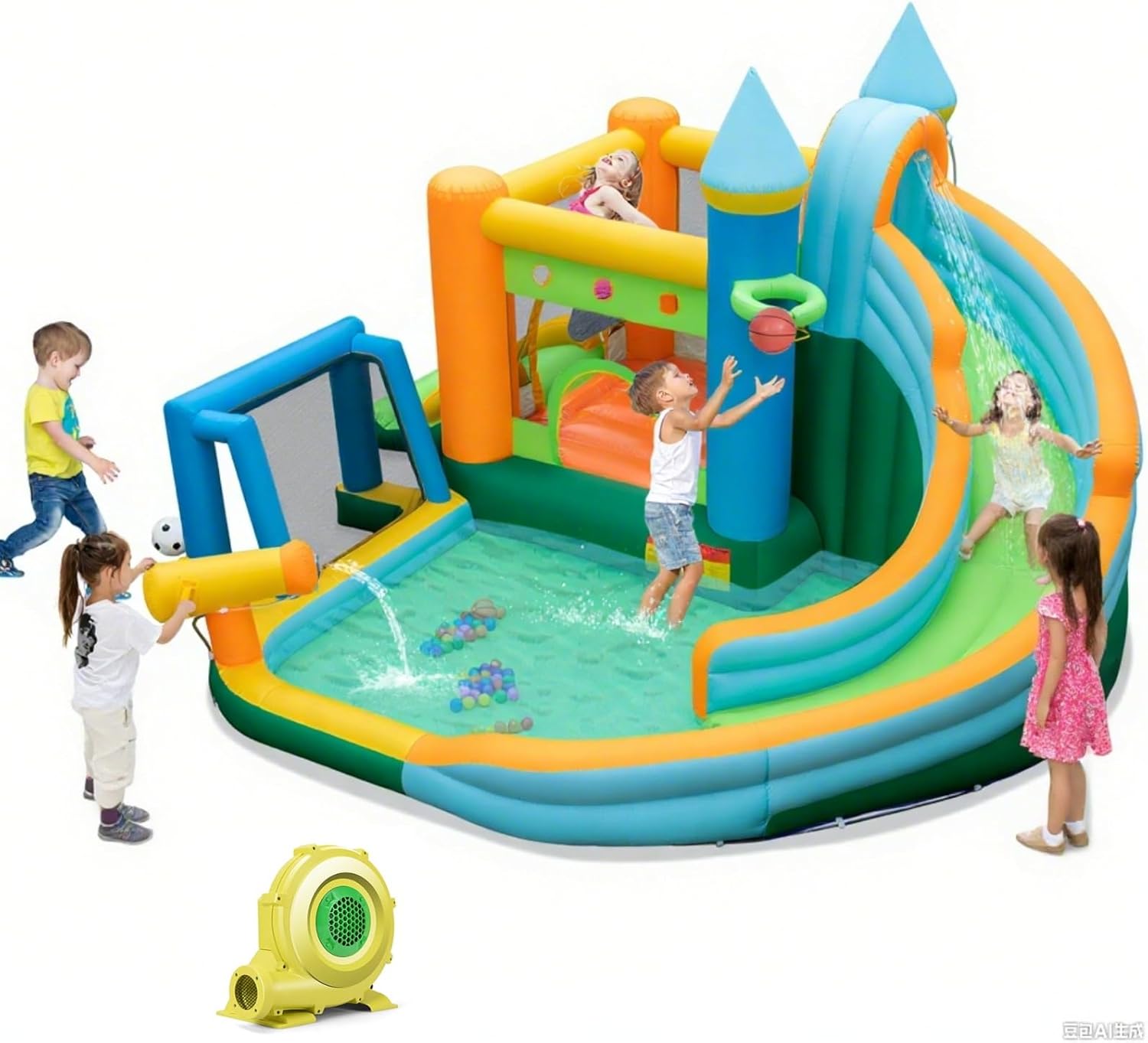9-in-1 Inflatable Water Slide  - Kids Outdoor Water 评论和价格