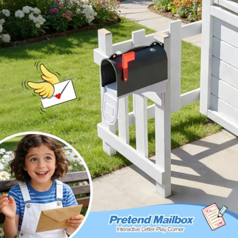 Outdoor playhouse for kids 3-1 - Kids Outdoor Kitchen 评论和价格