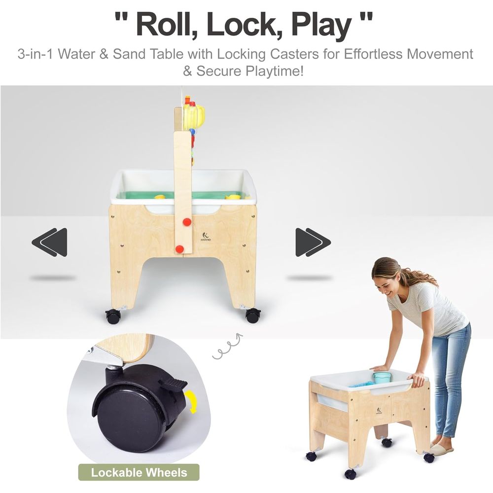 Kids Water & Sand Sensory Tabl - Kids Outdoor Sensory Table 评论和价格