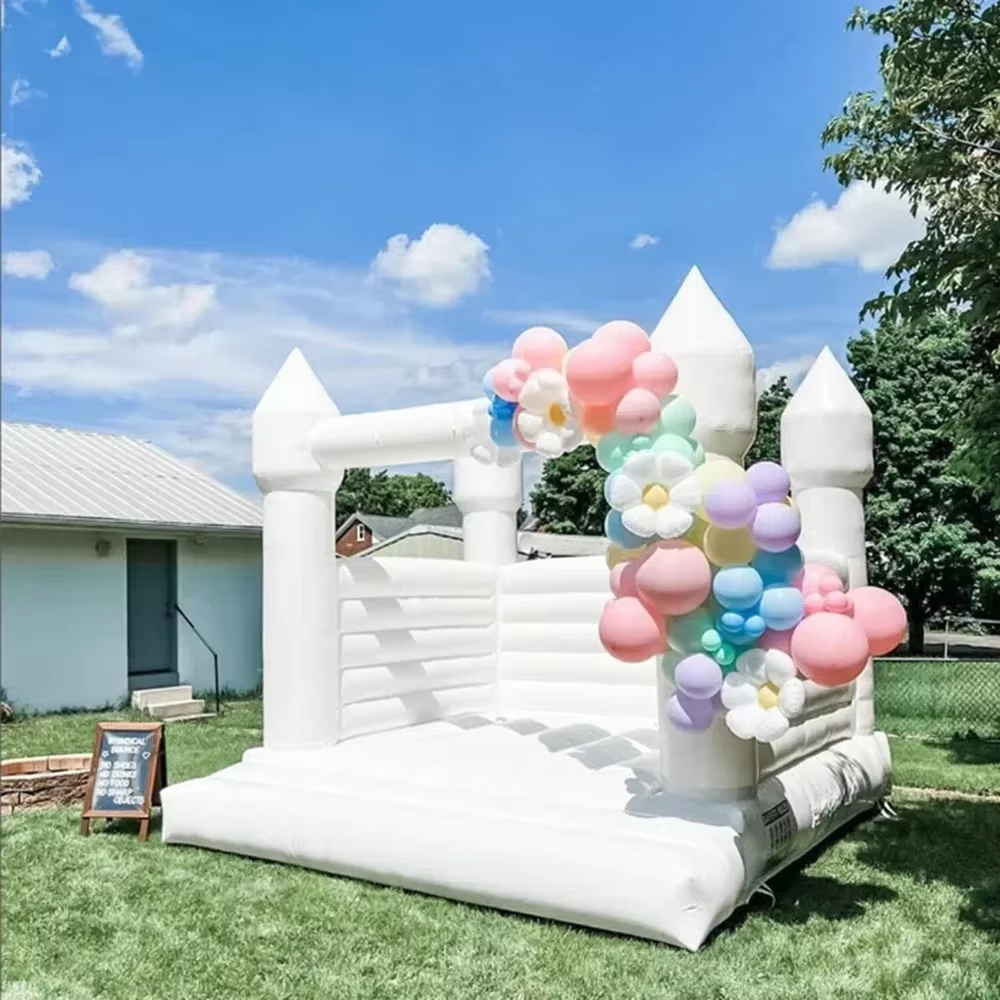White Inflatable Bounce House  - Kids Outdoor Toys 评论和价格