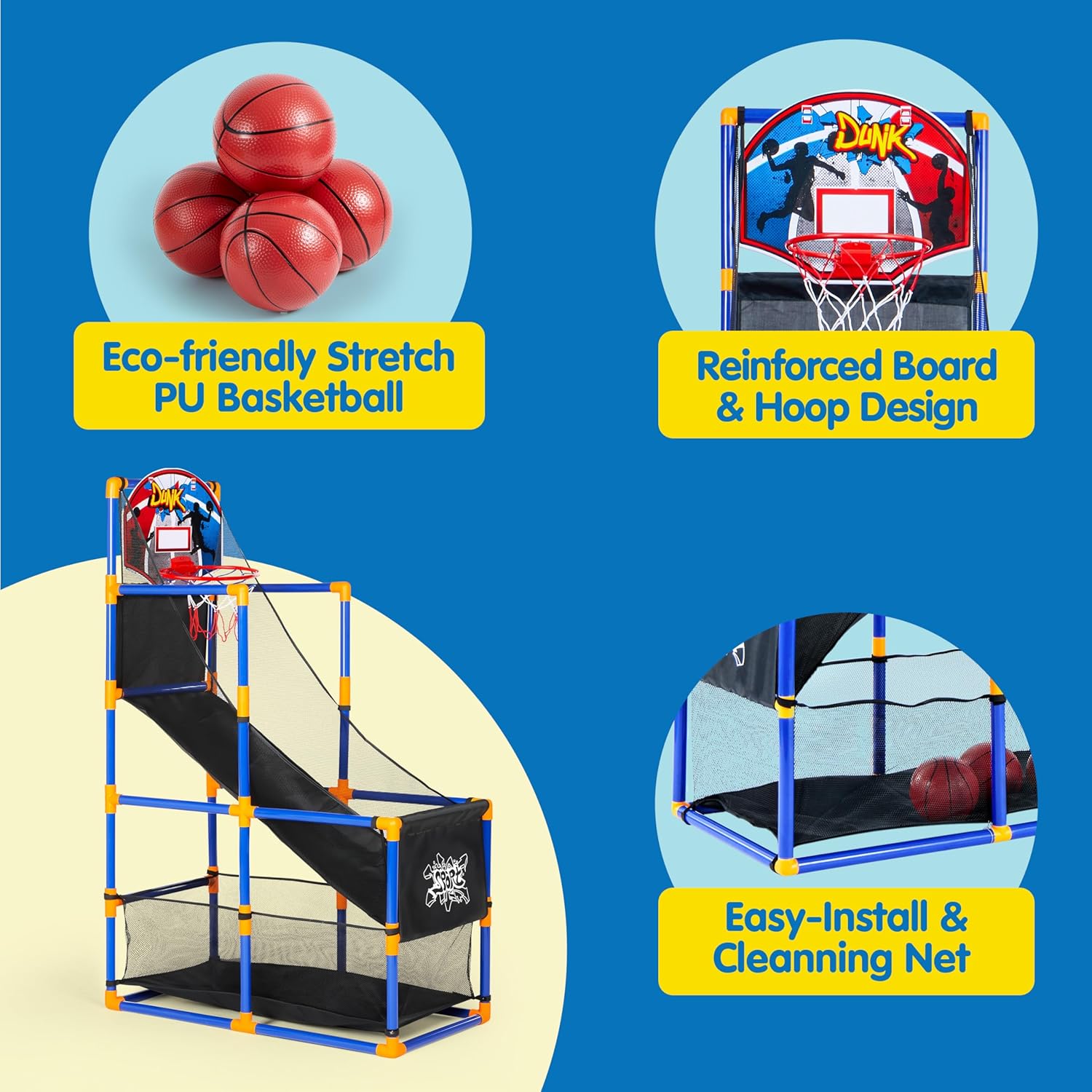 Arcade Basketball Game Set wit - Kids Outdoor Basketball Hoop 评论和价格