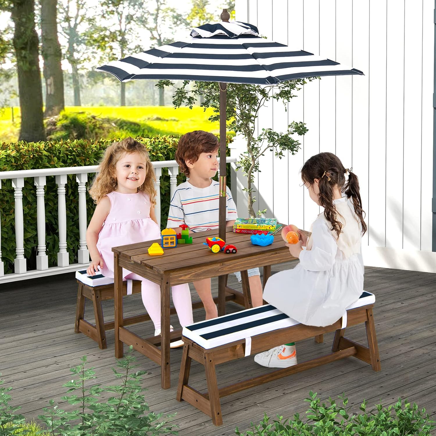 Height Adjustable Wooden Kids  - Kids Outdoor Umbrella 评论和价格