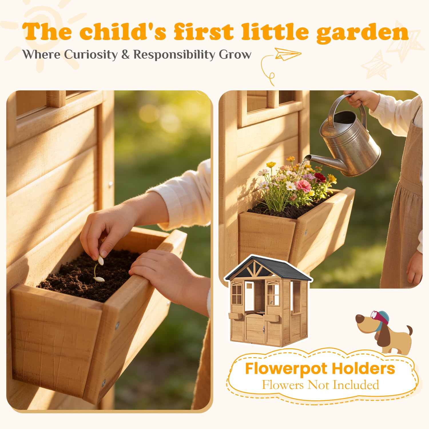 Wooden Kids Playhouse Outdoor  - Kids Outdoor Kitchen 评论和价格