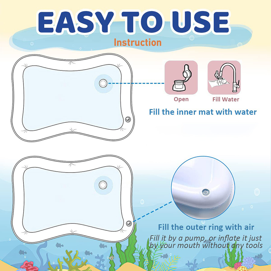 1pc Inflatable PVC Playing Mat - Slip Slide Water Mat 评论和价格