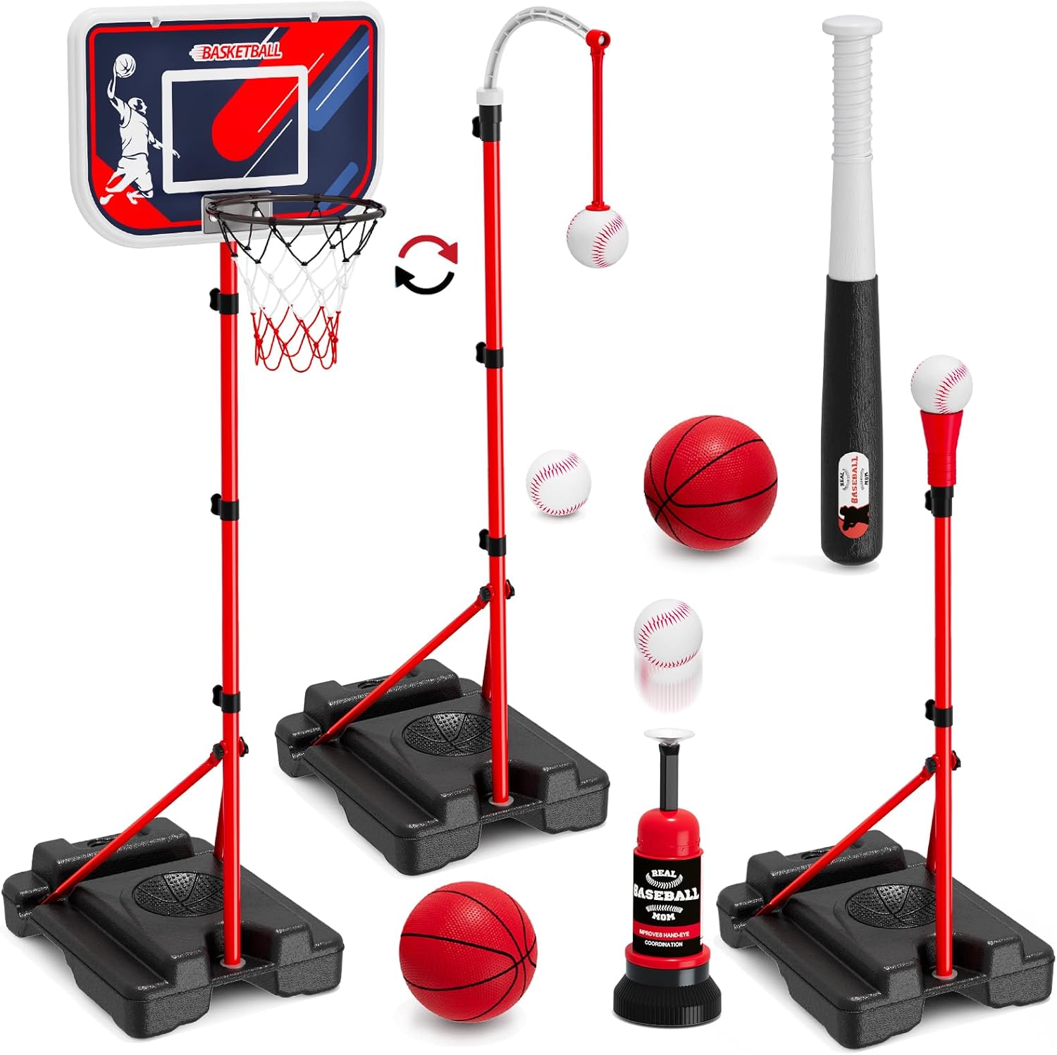 4-in-1 Kids Basketball Hoop &  - Kids Outdoor Basketball Hoop 评论和价格
