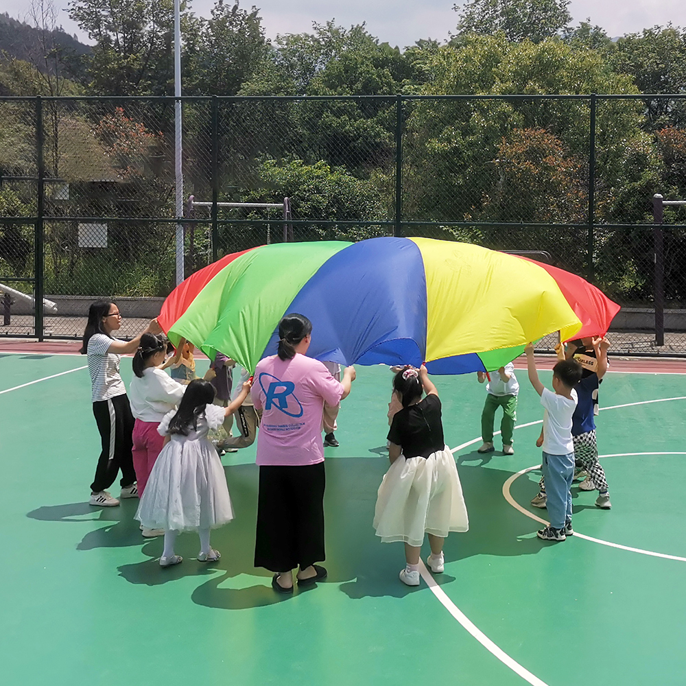 Children Rainbow Parachute Sen - Kids Outdoor Umbrella 评论和价格
