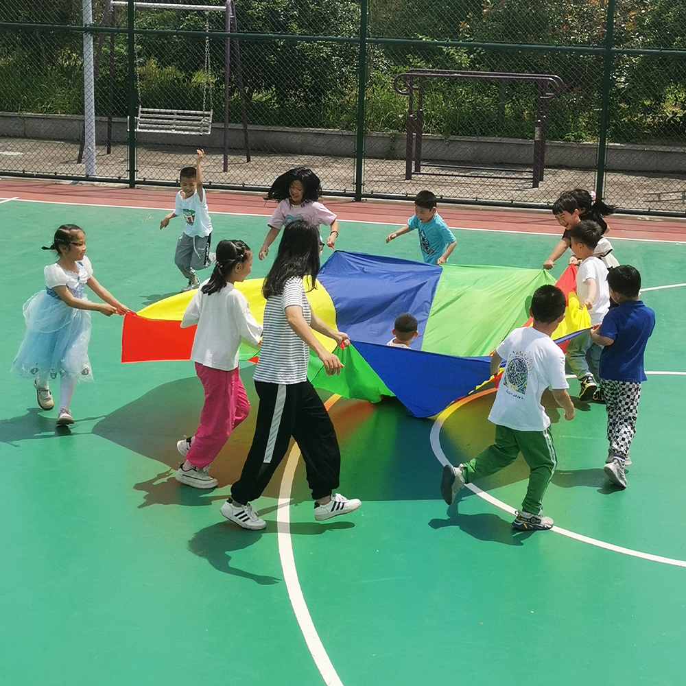 Children Rainbow Parachute Sen - Kids Outdoor Umbrella 评论和价格
