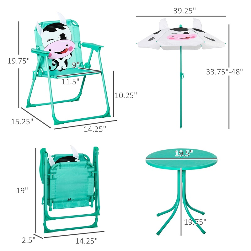 Outdoor Folding Kids Table and - Kids Outdoor Umbrella 评论和价格