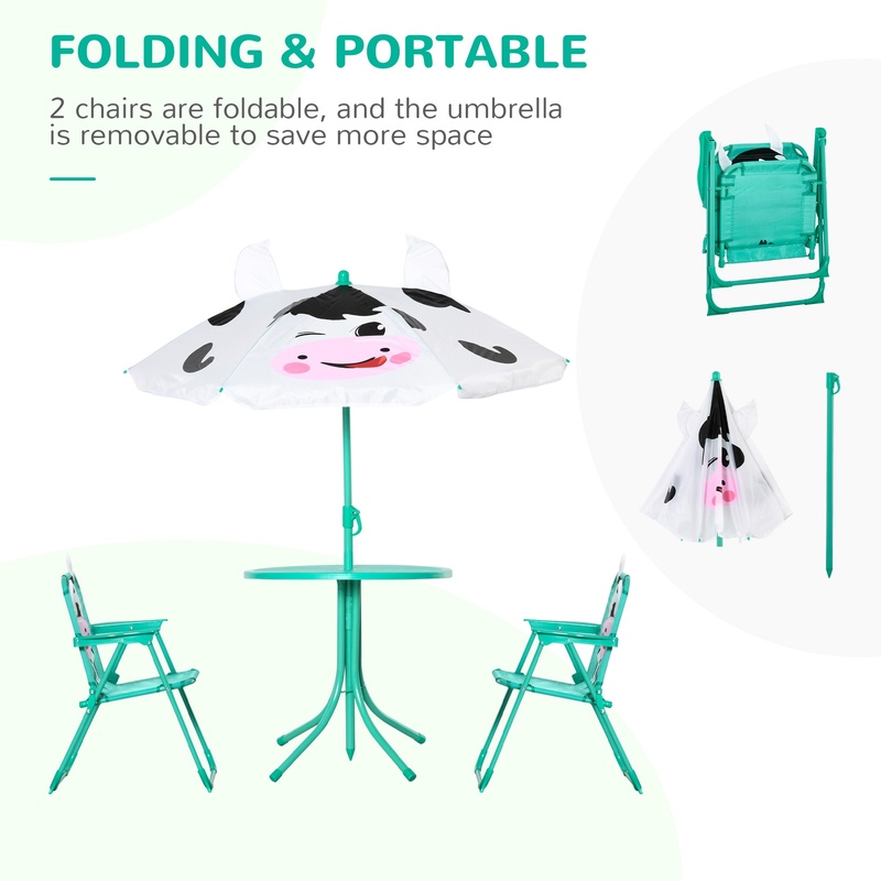 Outdoor Folding Kids Table and - Kids Outdoor Umbrella 评论和价格