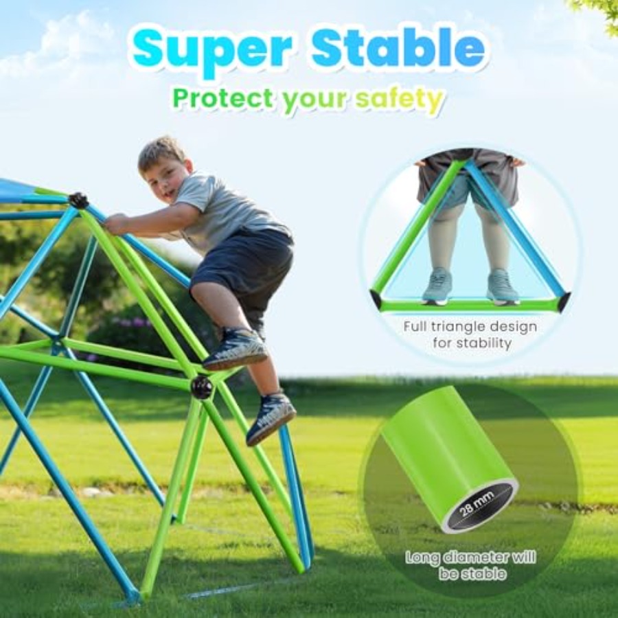 Outdoor Geometric Dome Climber - Kids Outdoor Wooden Climbing Frame 评论和价格
