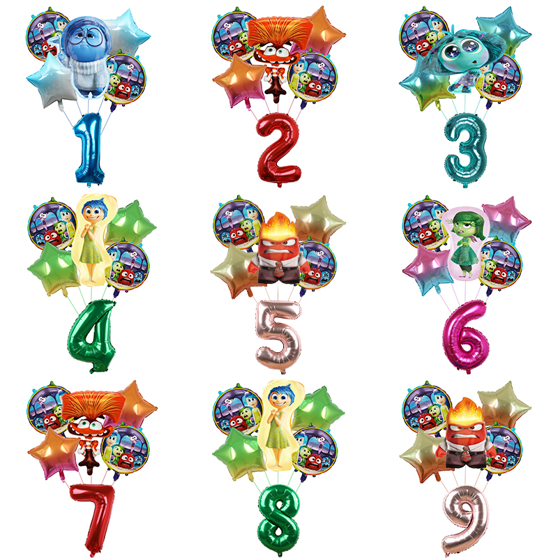 6pcs New Inside Out2 Balloons  - Outdoor Kids In An Indoor World 评论和价格